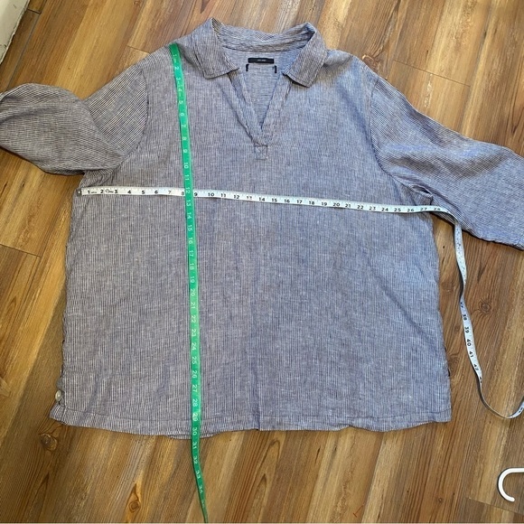 Tahari Tunic Linen Top Lagenlook - Picture 7 of 8